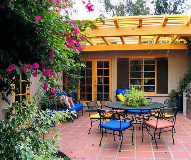 Bright color patios