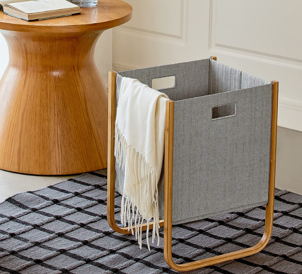 Bamboo laundry hamper