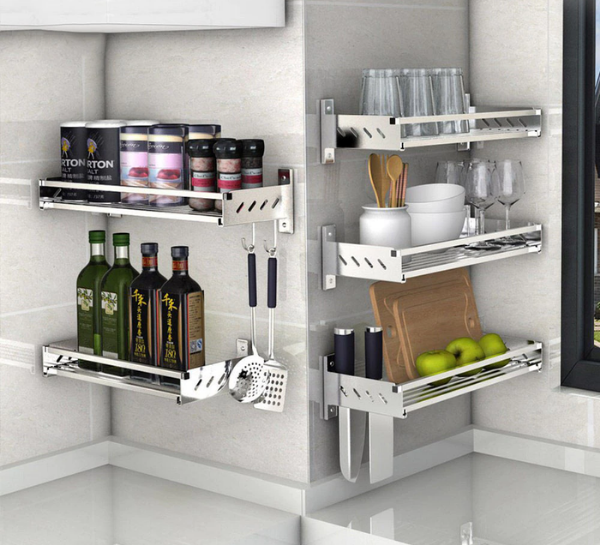 Small Deep Pantry Organization Ideas - hanging shelves