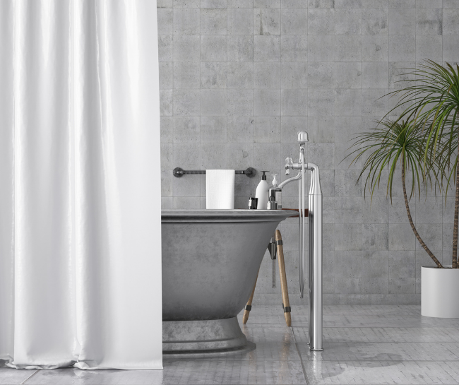 Curtains - Rental Apartment Bathroom Ideas