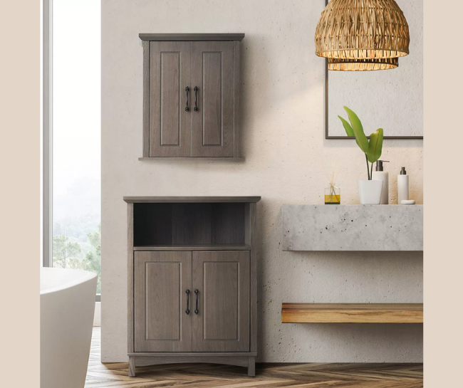 small corner cabinets for bathroom - Teamson Russell farmhouse