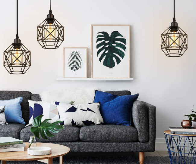 College Apartment Living Room Ideas - Pendant light